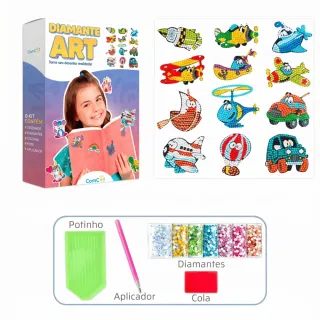 Diamante Art: Kit Pintura com Diamantes Infantil - Carros (Venda Exclusiva)