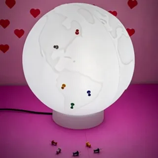 Luminária Globo Great Travel com Pins