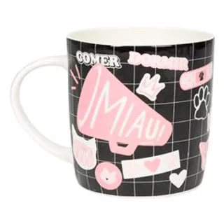 Caneca Cerâmica 400Ml - Gatinha Preto