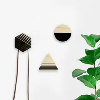 Conjunto com 3 Ganchos de Parede - Minimal Black
