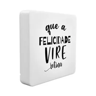 Luminária Box Slim Felicidade Vire Rotina USB