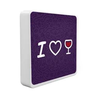 Luminária Box Slim I Love Vinho USB