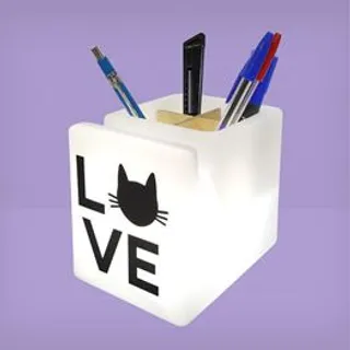 Organizador de Mesa Iluminado Love Cat