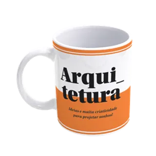 Caneca De Porcelana Profissões - Arquitetura