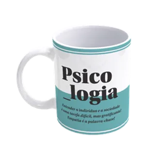 Caneca De Porcelana Profissões - Psicologia