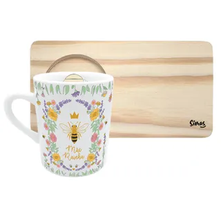 Caneca de Porcelana com Suporte - Mãe Rainha