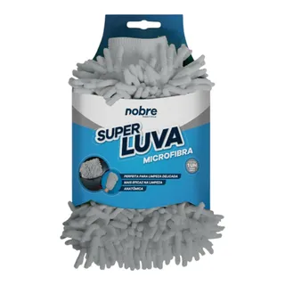 Luva de Microfibra Limpeza Automotiva Cinza - Nobre