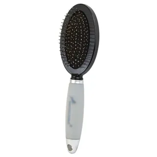 Escova Sem Bolinha Cinza G Remoção de Pelos e Nós Pinos de Metal Suave