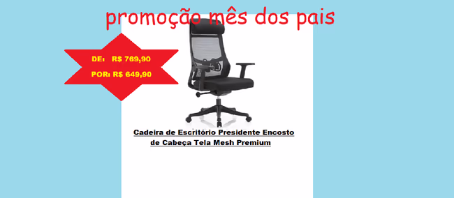 Promoção mês dos pais